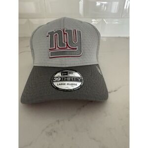 New Era 39THIRTY NY Giants Hat L/XL Gray Stretch Fit NFL On Field Cap New